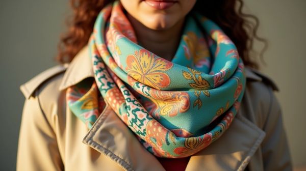 Foulard imprimé : quelles couleurs choisir avec un trench beige ?