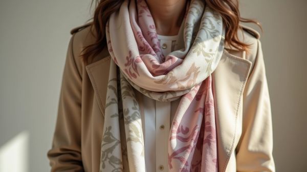 Foulard imprimé : quelles couleurs choisir avec un trench beige ?
